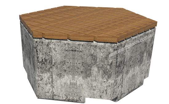 Concrete Hexagonal Ottoman