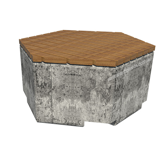 Concrete Hexagonal Ottoman