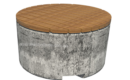 Round Concrete Ottoman