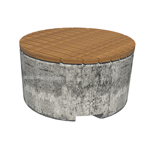 Round Concrete Ottoman