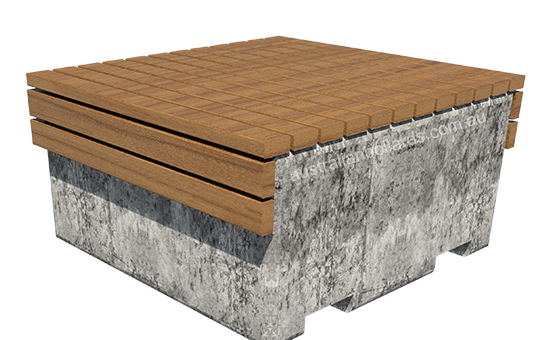 Square Concrete Ottoman