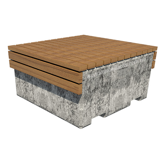 Square Concrete Ottoman